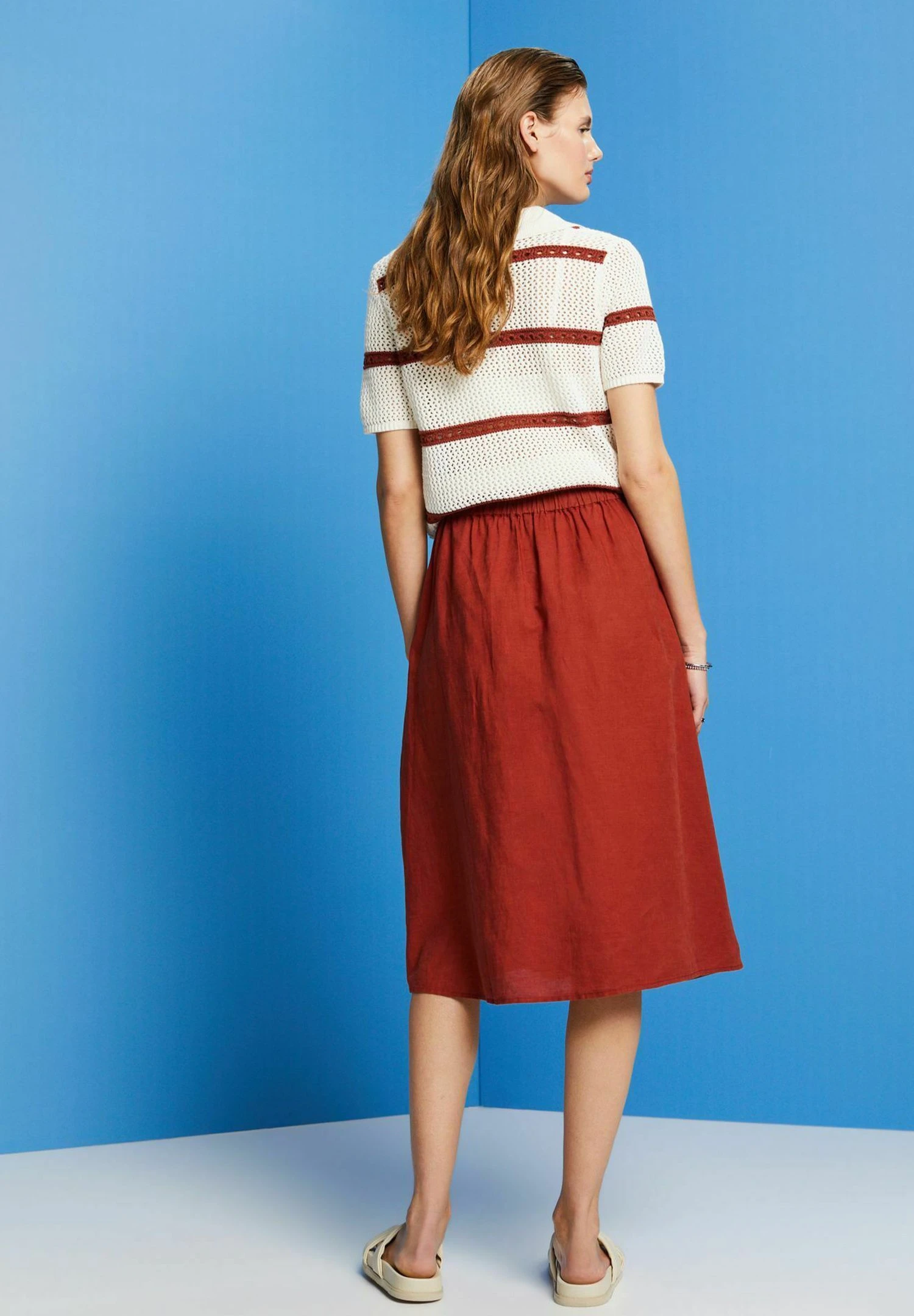 ESPRIT Light- Falda Acampanada - Terracotta New 7 ESPRIT Light- Falda Acampanada - Terracotta New - Imagen 5