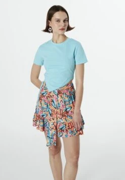 Twist Short With Ruffles - Minifalda - Orange