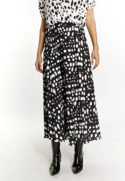 Faina Falda Plisada - Schwarz/Weiss