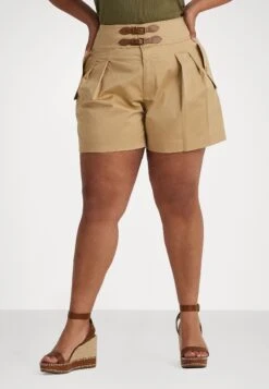 Araceli Flat Front - Shorts - Birch Tan