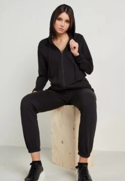 Mit Reissverschluss Und Tunnelzug - Sudadera Con Cremallera - Nero -OXMO Ventas 176b7a2f0dae474a8d645e1e696923be