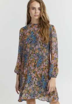 ICHI Ihbally- Vestido Informal - Pink Multi Flower