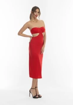 Faina Mit Cut-Outs - Vestido De Cóctel - Rot