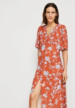 ESPRIT Dress - Vestido Camisero - Coral Orange -OXMO Ventas 1fed924f25b7475b85bb651bcedf4862