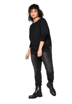 Sheego Sudadera - Schwarz -OXMO Ventas 30e3e0a7090e40f6b773e97558133e54