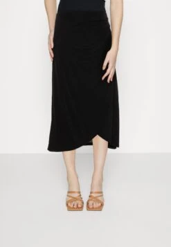 Object Objannie Drape Skirt - Falda De Tubo - Black