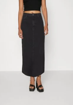 ONLY Onlsophie Midi Back Slit S - Falda Vaquera - Washed Black