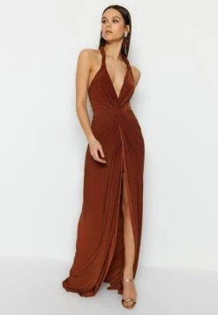 Trendyol Evening - Vestido Largo - Brown