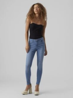 Vero Moda Vmtanya - Vaqueros Pitillo - Light Blue Denim