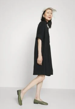 Selected Femme Slfirene Viola Ss Noos - Vestido Camisero - Black -OXMO Ventas 6602ea3243d0443db8cbb424af639e11