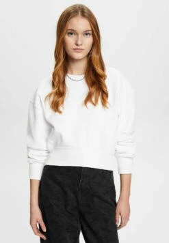 ESPRIT Cropped - Sudadera - White