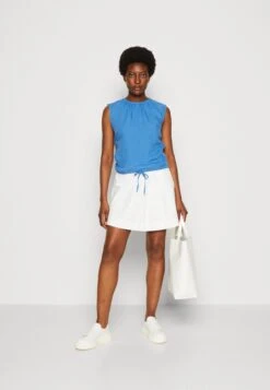 Marc O'Polo DENIM Skirt A-Shaped Fit Mini Length Mid Waist Pleated - Minifalda - Clean Polar White -OXMO Ventas 76e6e771a1ec411288d9c317f3463d02