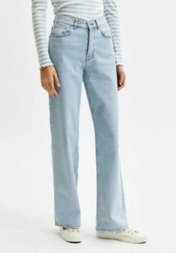 Selected Femme Vaqueros Rectos - Light Blue Denim