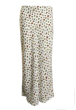 Glamorous Care Bias Cut - Falda Larga - White Ditsy Daisy