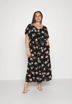 Kcvilana Ami Maxi Dress - Vestido Largo - Black / Peach