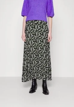 Selected Femme Slffinka Skirt - Falda Larga - Black Aop