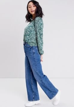 Weite Hohe Taille - Vaqueros A Campana - Denim Stone -OXMO Ventas a6ef56fed6d144db8589bb352d8df6c0