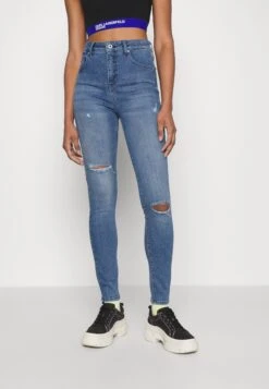 Karl Lagerfeld Jeans High-Rise - Vaqueros Pitillo - Washed Blue