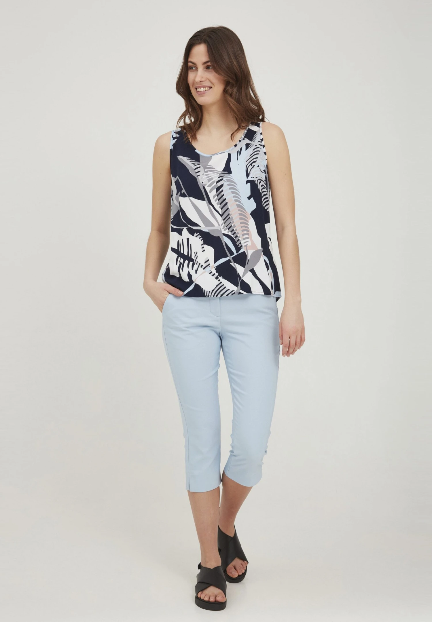 Fransa Frzatown 2 Capri - Shorts - Cashmere Blue 4 Fransa Frzatown 2 Capri - Shorts - Cashmere Blue - Imagen 2