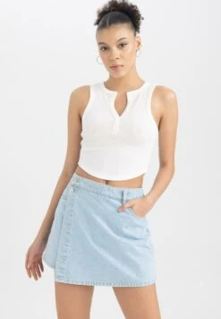 DeFacto Set - Falda Cruzada - White