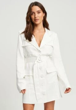 Marlene Mini- Vestido Camisero - White