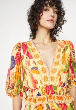 Farm Rio Rio Tapestry Dress - Vestido Largo - Rio Tapestry Yellow -OXMO Ventas bb01348d273b4df985f4abcfc2b5edc0