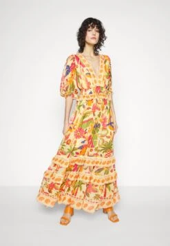 Farm Rio Rio Tapestry Dress - Vestido Largo - Rio Tapestry Yellow -OXMO Ventas bd67cf6c42644825bedbddb0f1bfd211