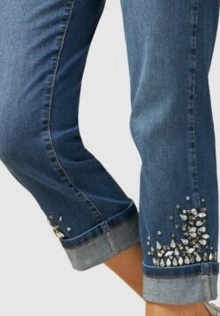 Cropped With Bezels - Vaqueros Rectos - Blu -OXMO Ventas bdc43f1562054c8698dfadfd51ed74ce