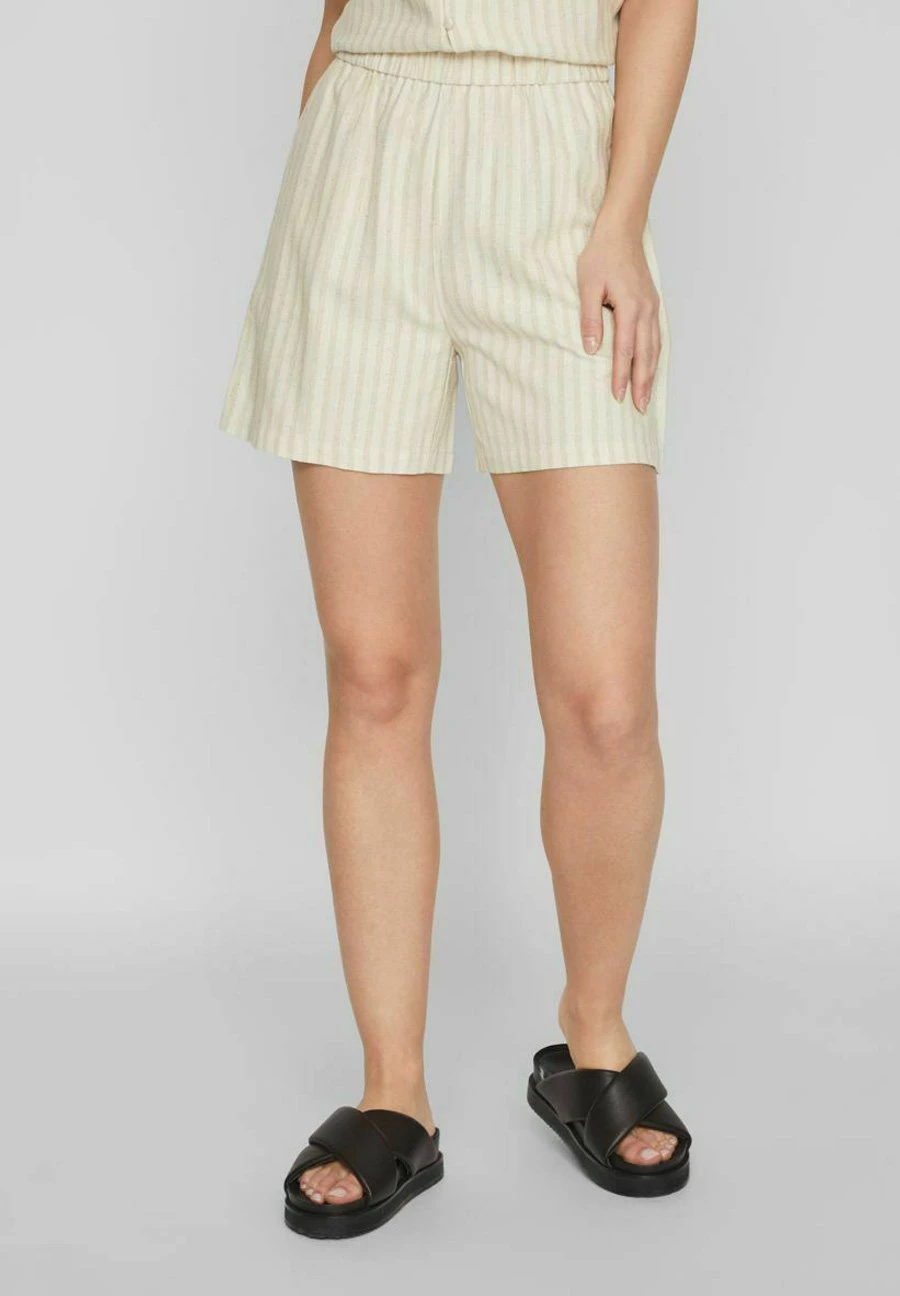 Vila High Waist - Shorts - Super Light Natural Melan 3 Vila High Waist - Shorts - Super Light Natural Melan