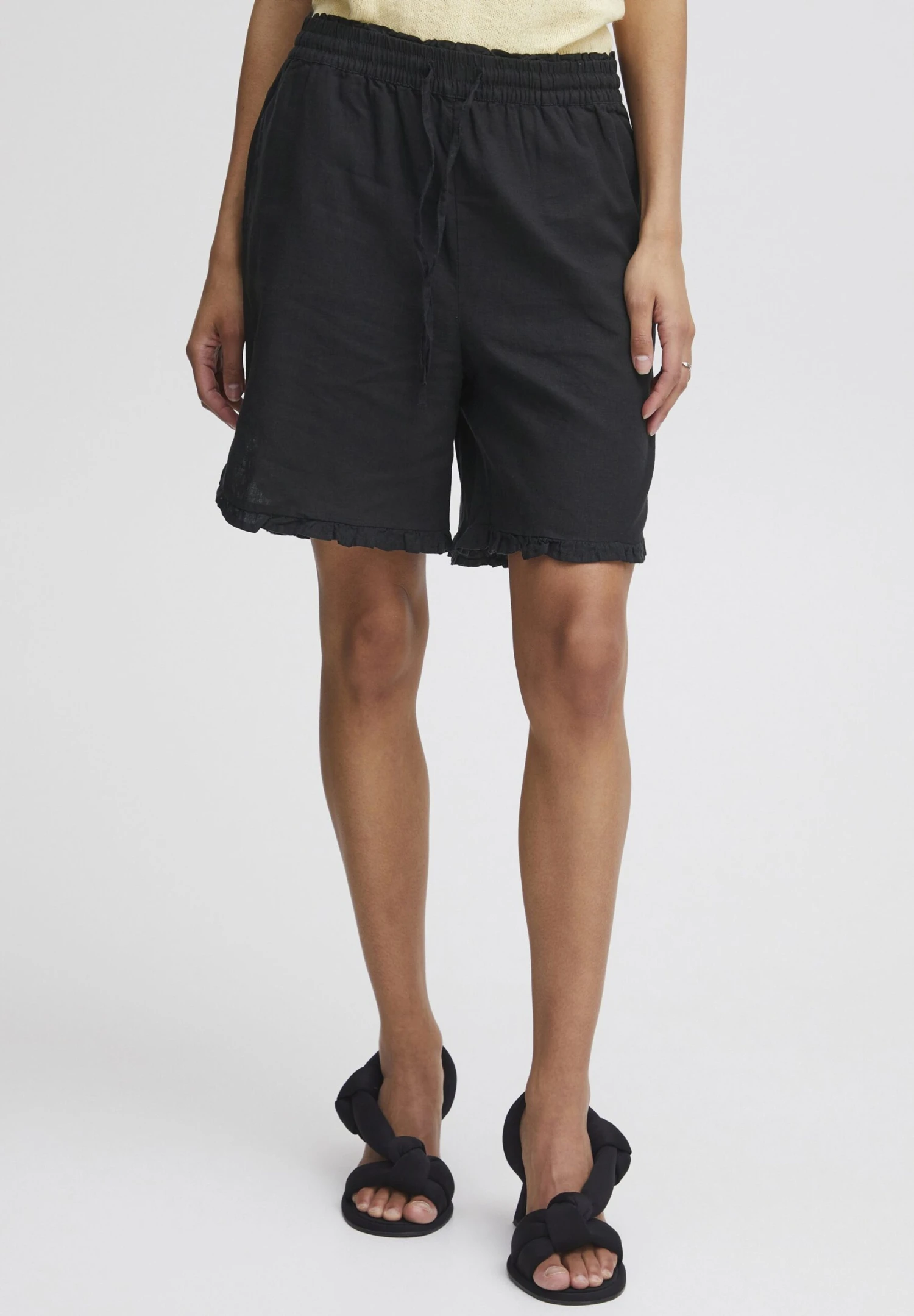 B.young Byfalakka Frill Sh - Shorts - Black 3 B.young Byfalakka Frill Sh - Shorts - Black