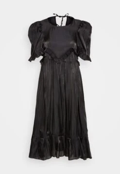 SISTER JANE Barre Ruffle Midi Dress - Vestido De Cóctel - Black -OXMO Ventas cb02b454e4f649f6b5f49dab17f1cfab