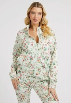 Guess Mit Blumenprint - Sudadera Con Cremallera - Gemustert Multicolor