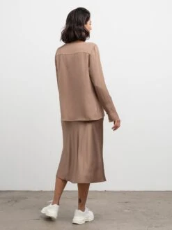 Falda Acampanada - Sand -OXMO Ventas d16b0571ada7471bbb9c97fd0395dcdc