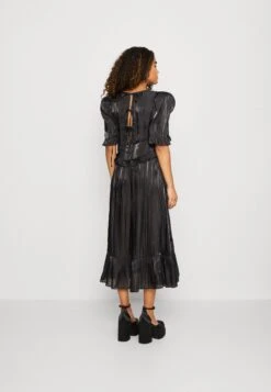 SISTER JANE Barre Ruffle Midi Dress - Vestido De Cóctel - Black -OXMO Ventas e248ba2776b34805a55e1c76ef666633