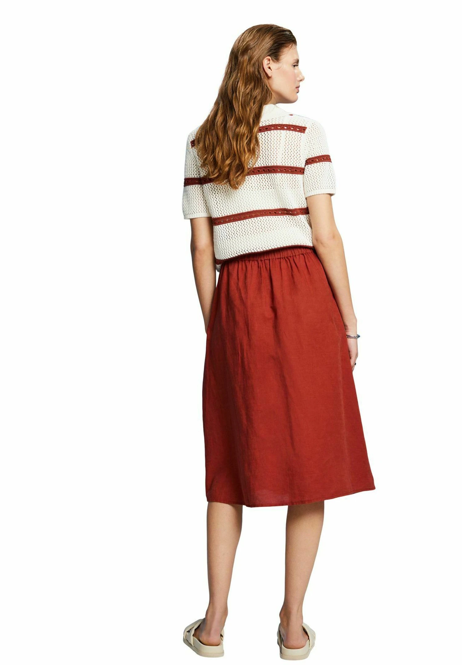 ESPRIT Light- Falda Acampanada - Terracotta New 4 ESPRIT Light- Falda Acampanada - Terracotta New - Imagen 2