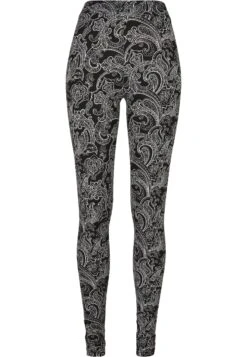 URBAN CLASSICS Soft Aop - Leggings - Blacknewpaisley
