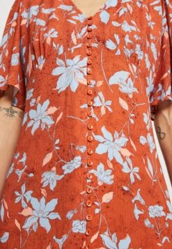 ESPRIT Dress - Vestido Camisero - Coral Orange -OXMO Ventas ff6ac01384614f93a2bab58f249ae7a6